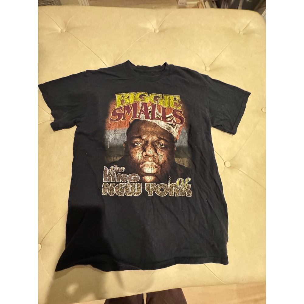 Biggie Smalls The King of New York Graphic T-Shirt Black Medium Notorious B.I.G.